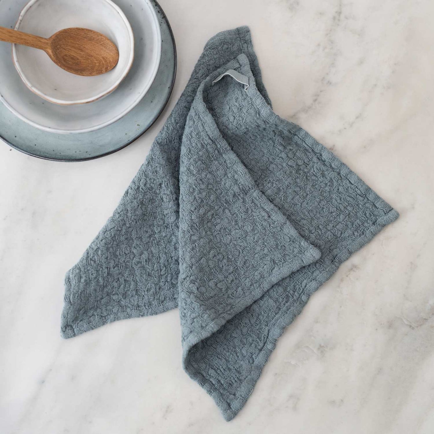 Blue Fog lino Dishcloth rinkinys 2 vnt. — naturalusdrabuziai.lt