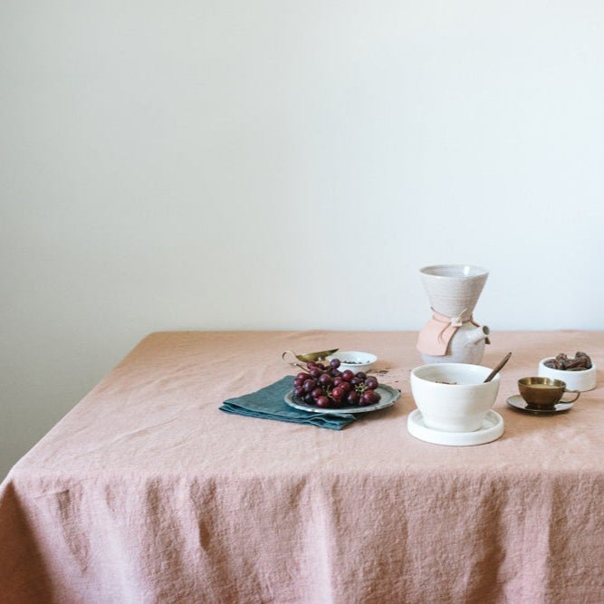 Cafe Creme lino staltiesė — naturalusdrabuziai.lt