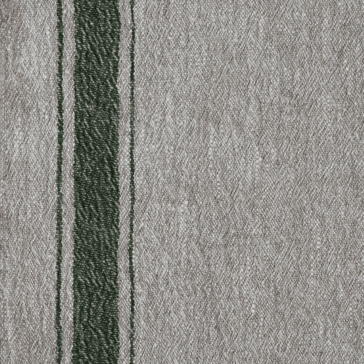 Green Stripe Vintage lino Fabric 310 g/m2 — naturalusdrabuziai.lt