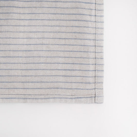 Grey Blue Pinstripe Rustic lino servetėlių rinkinys 2 vnt. — naturalusdrabuziai.lt