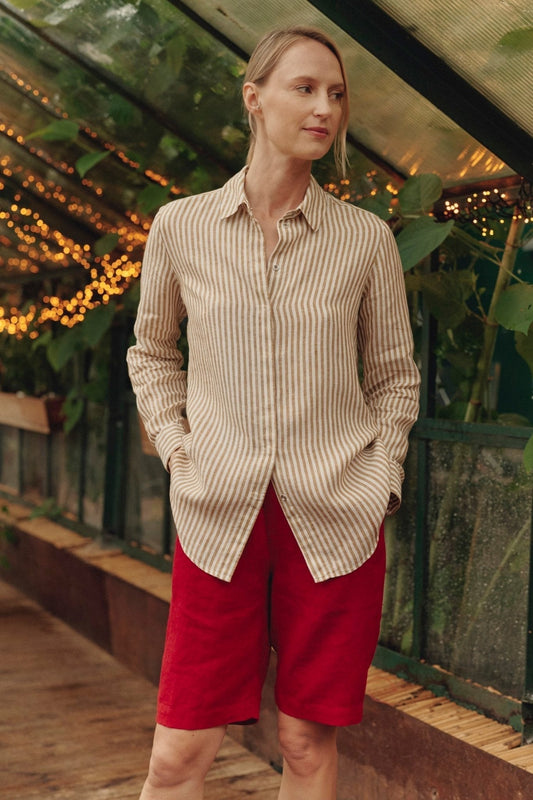 Lava Falls Linen Cumin Shorts