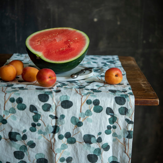 LIMITED EDITION Eucalyptus lino stalo takelis — naturalusdrabuziai.lt