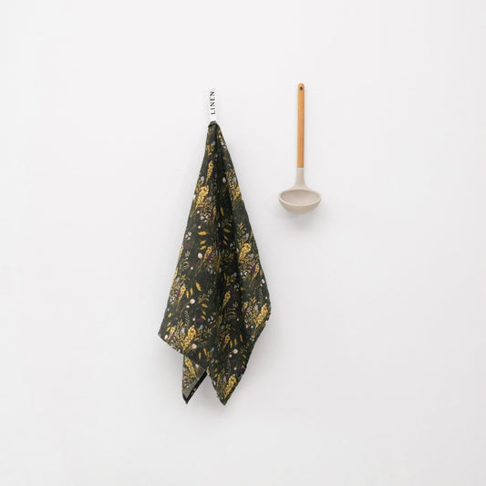 LIMITED EDITION Woodland lino virtuvinė servetė — naturalusdrabuziai.lt