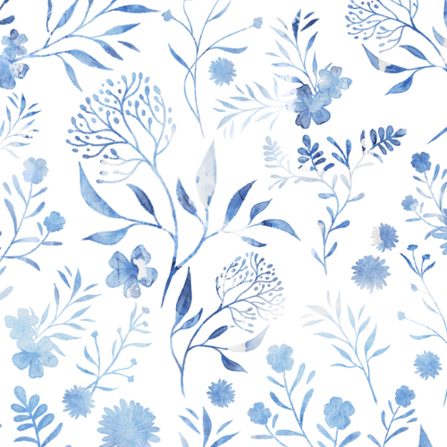 lino Tales White Botanical Blue lino Garcon prijuostė — naturalusdrabuziai.lt