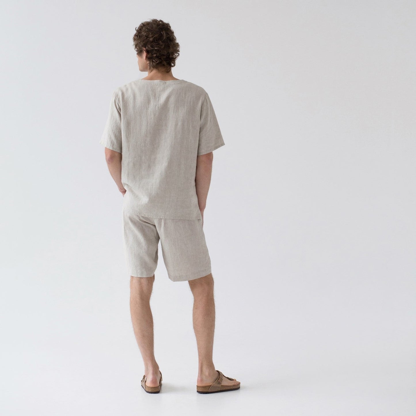 Melange lino Fern Pyjama rinkinys — naturalusdrabuziai.lt