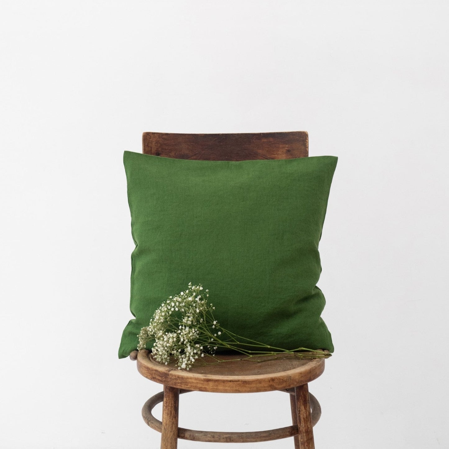 True Green lino pagalvėlės užvalkalas — naturalusdrabuziai.lt