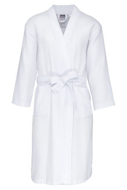 Premium medvilninis vaflinis kimono tipo chalatas — naturalusdrabuziai.lt