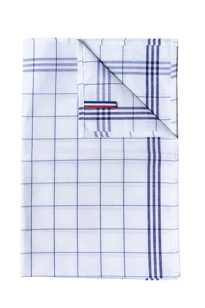 Medvilninis lininis languotas virtuvinis rankšluostis — naturalusdrabuziai.lt