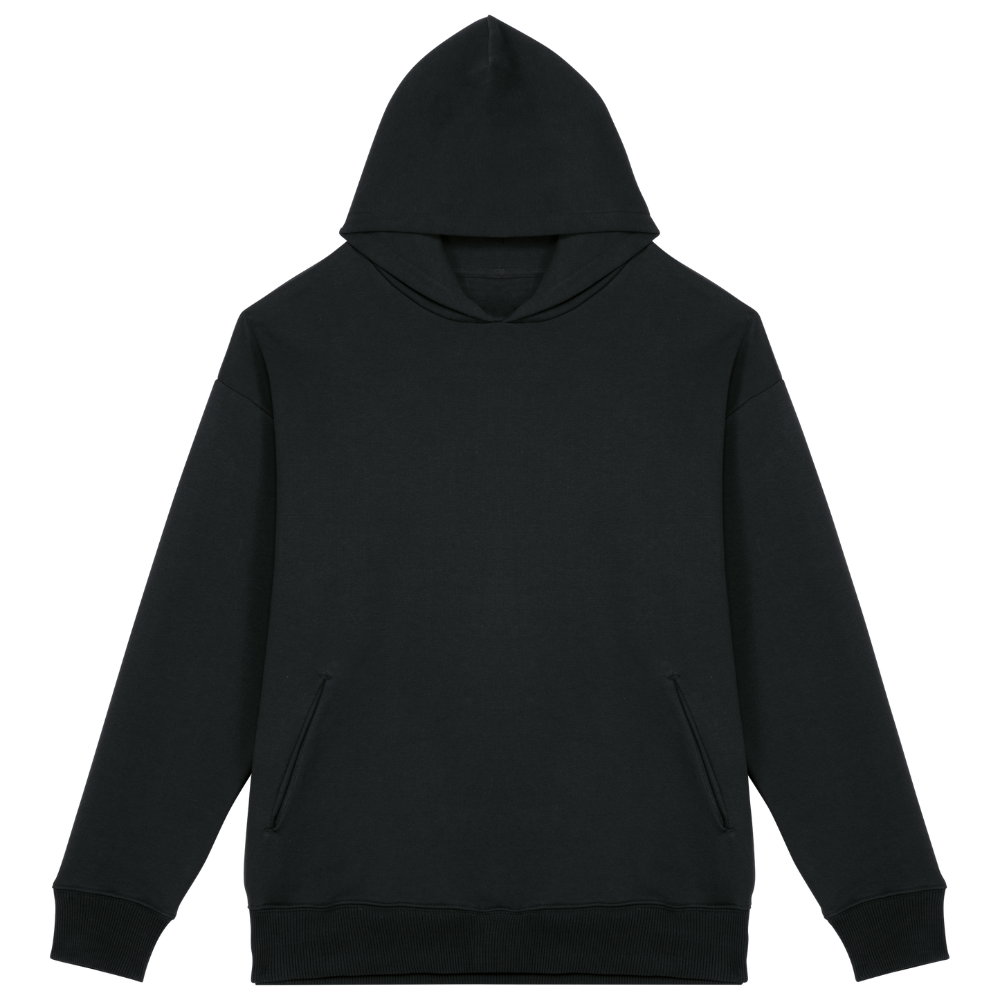 Unisex oversized organinės medvilnės džemperis su gobtuvu — naturalusdrabuziai.lt