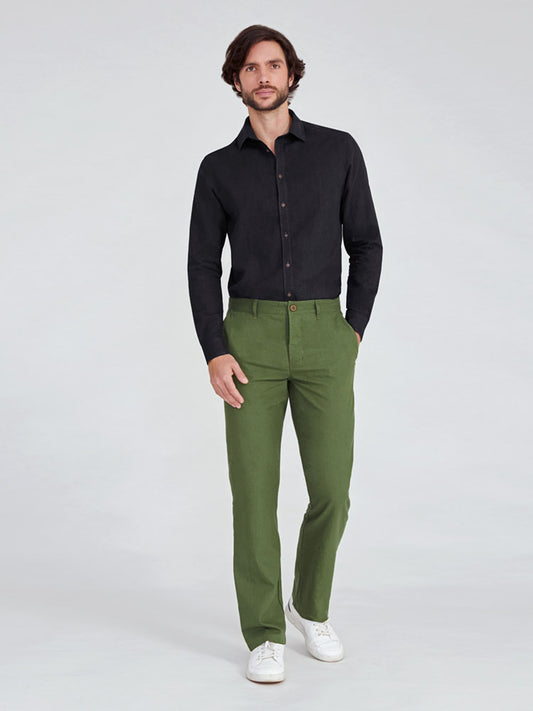 Kanapių ir ekologiškos medvilnės vyriški chino kelnės