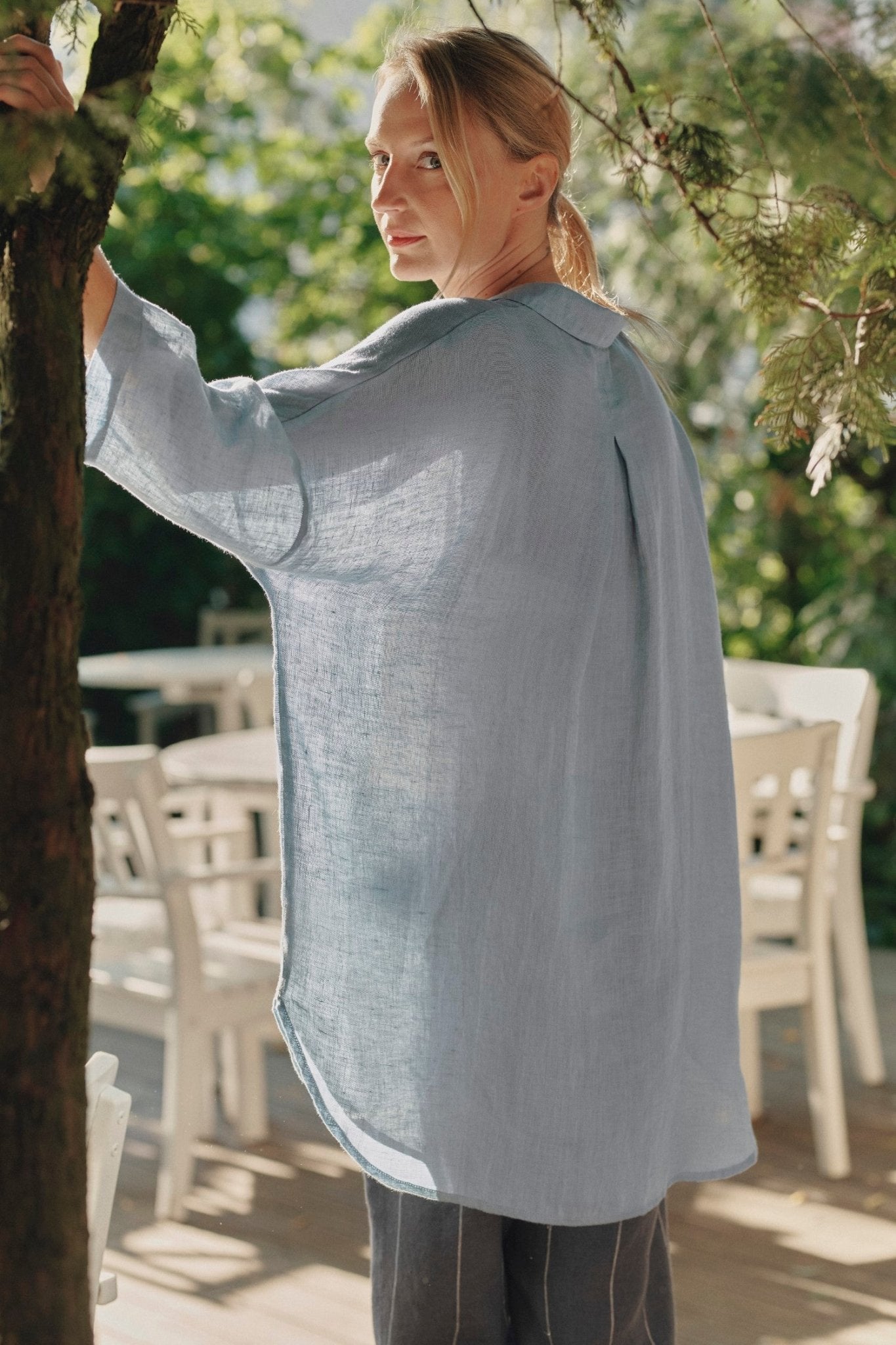 Allure Linen Oregano Shirt