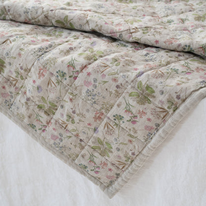 Botani & Melange lino Quilted antklodė — naturalusdrabuziai.lt