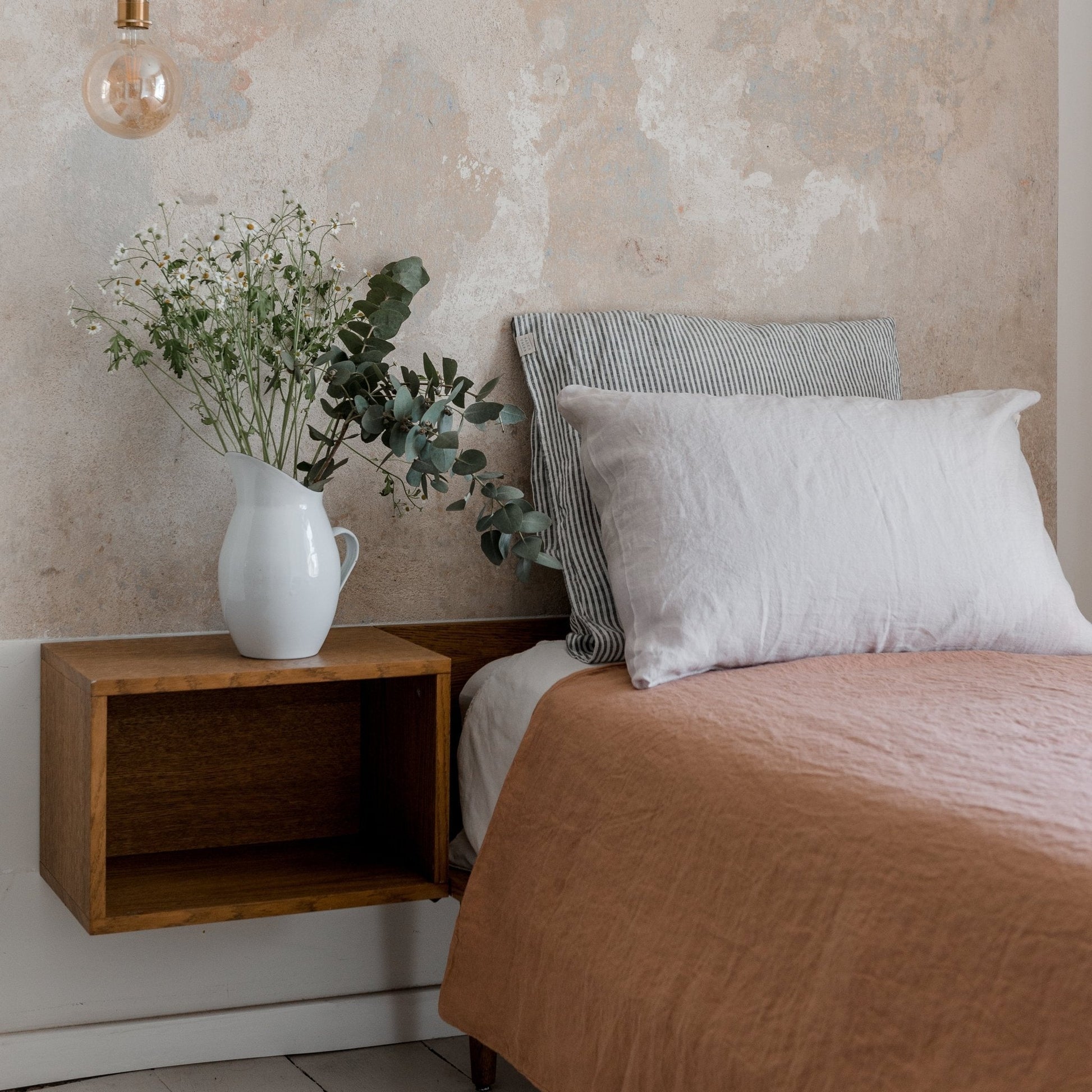 Cafe Creme lino antklodės užvalkalas — naturalusdrabuziai.lt