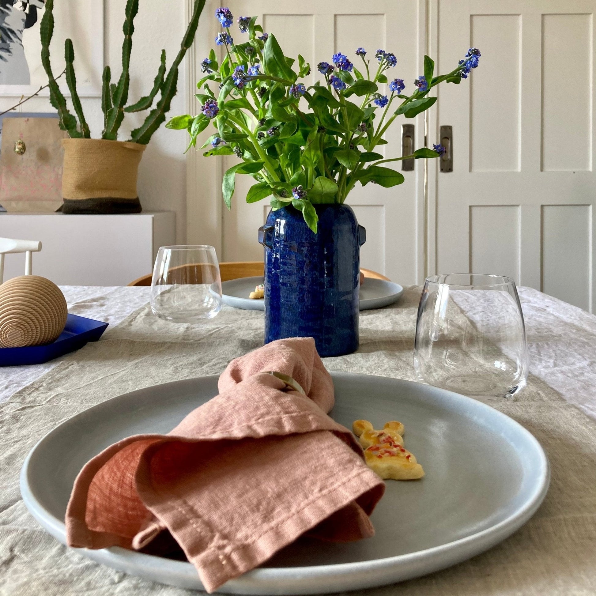 Cafe Creme lino servetėlių rinkinys 2 vnt. — naturalusdrabuziai.lt