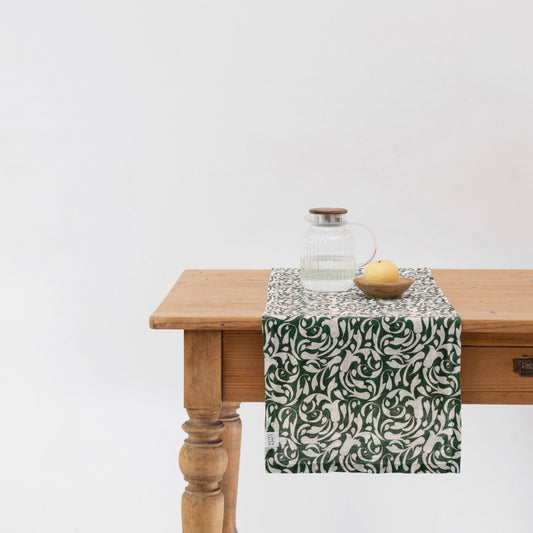 Evergreen Damask lino stalo takelis — naturalusdrabuziai.lt