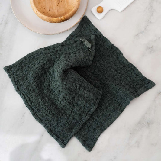 Forest Green lino Dishcloth rinkinys 2 vnt. — naturalusdrabuziai.lt