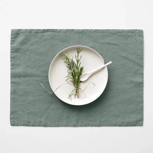 Green Milieu lino staltiesėlė — naturalusdrabuziai.lt