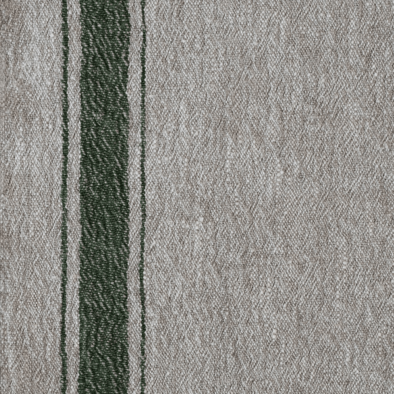 Green Stripe Vintage lino Fabric 310 g/m2 — naturalusdrabuziai.lt