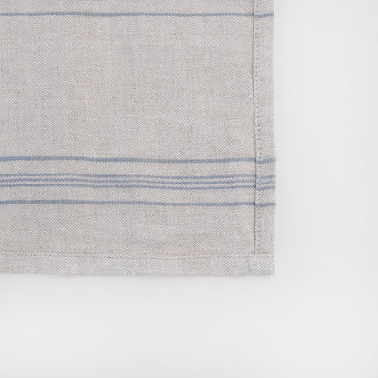 Grey Blue Wide Stripe Rustic lino stalo takelis — naturalusdrabuziai.lt