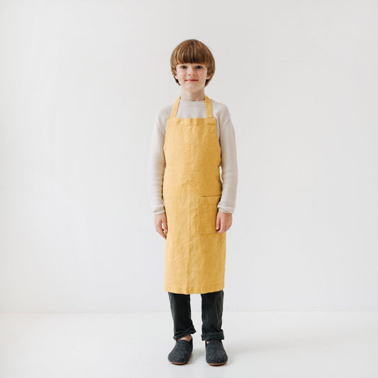 Vaikų Butter lino kasdienė prijuostė — naturalusdrabuziai.lt