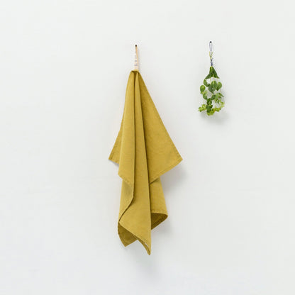 LIMITED EDITION Lemon Curry lino virtuvinė servetė — naturalusdrabuziai.lt