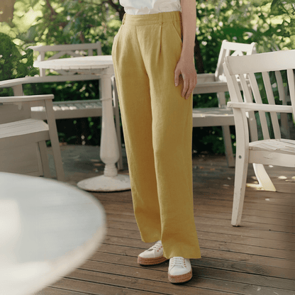 Lemon Curry Linen Willow Trousers