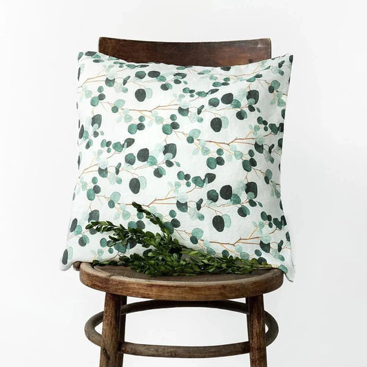 LIMITED EDITION Eucalyptus lino pagalvėlės užvalkalas — naturalusdrabuziai.lt