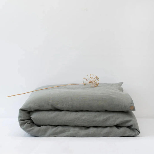 LIMITED EDITION Khaki lino antklodės užvalkalas — naturalusdrabuziai.lt