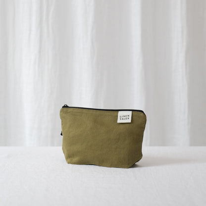 LIMITED EDITION lino Tales Moss Twill lino Makeup krepšelis — naturalusdrabuziai.lt