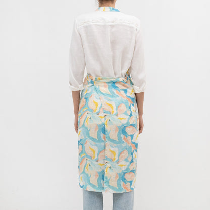 LIMITED EDITION Pastel Iris lino šefo prijuostė — naturalusdrabuziai.lt