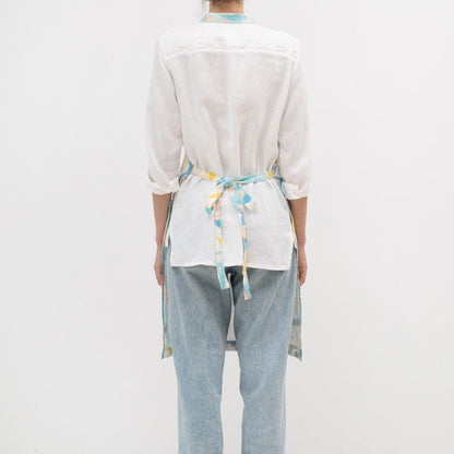 LIMITED EDITION Pastel Iris lino kasdienė prijuostė — naturalusdrabuziai.lt
