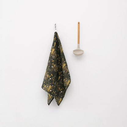 LIMITED EDITION Woodland lino virtuvinė servetė — naturalusdrabuziai.lt