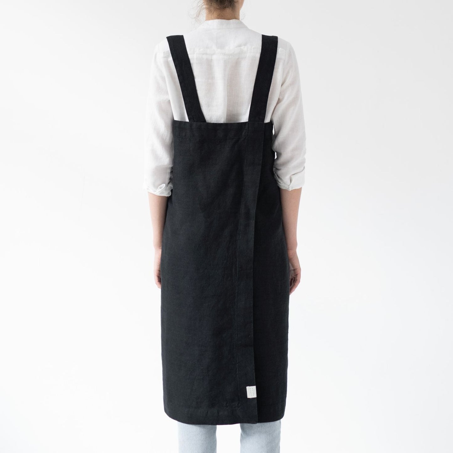 lino Tales Black lino Pinafore prijuostė — naturalusdrabuziai.lt
