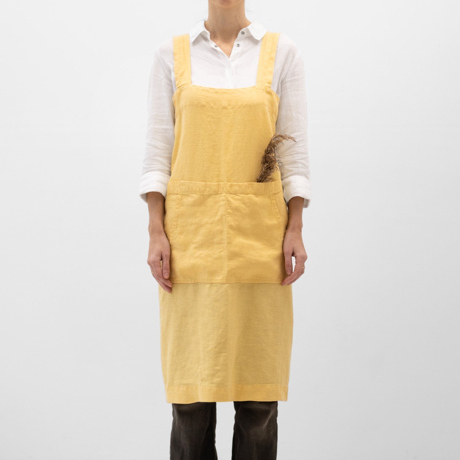 lino Tales Butter lino Pinafore prijuostė — naturalusdrabuziai.lt