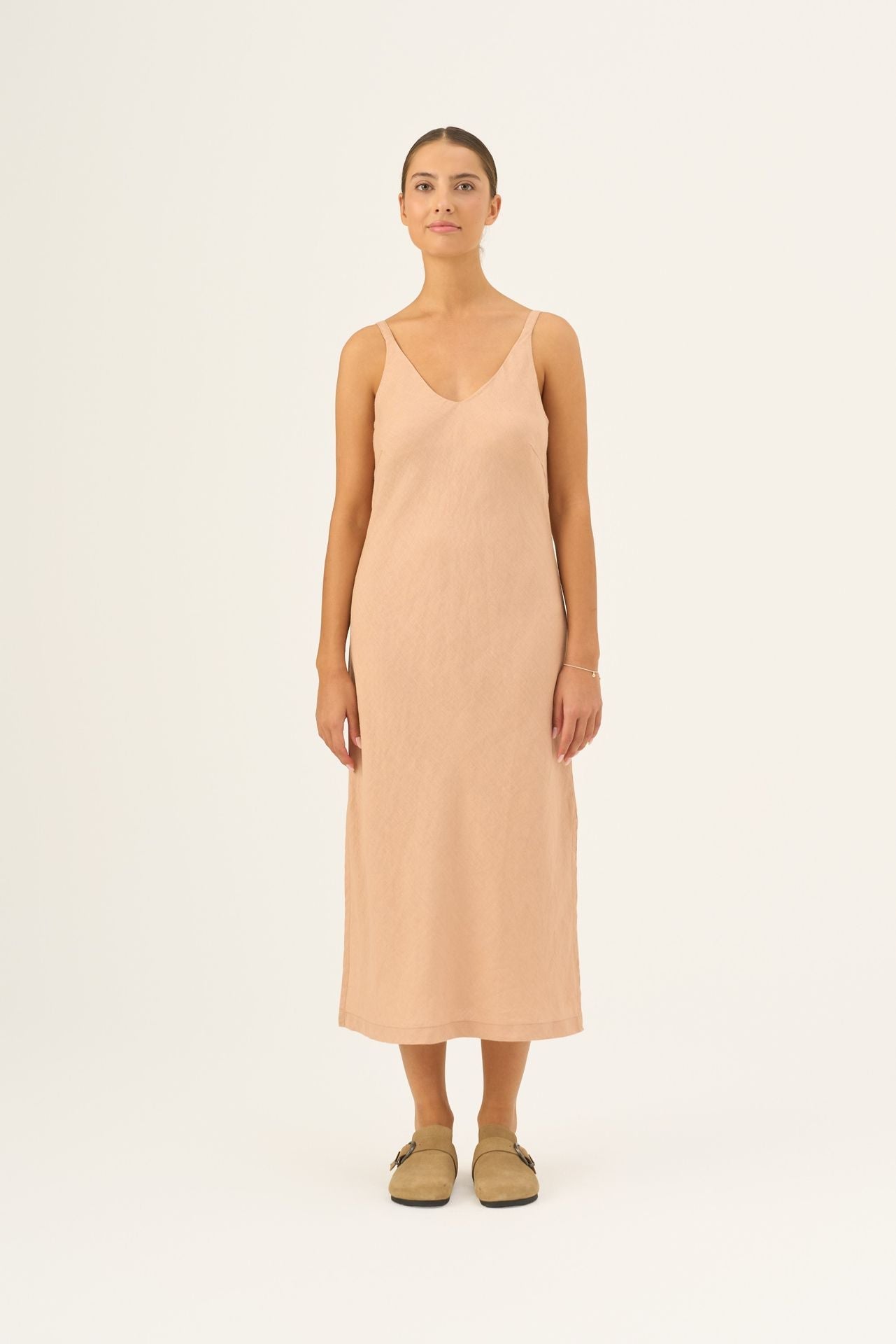 Maple Sugar Linen Chamomile Dress