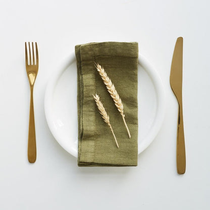 Martini Olive lino servetėlių rinkinys 2 vnt. — naturalusdrabuziai.lt