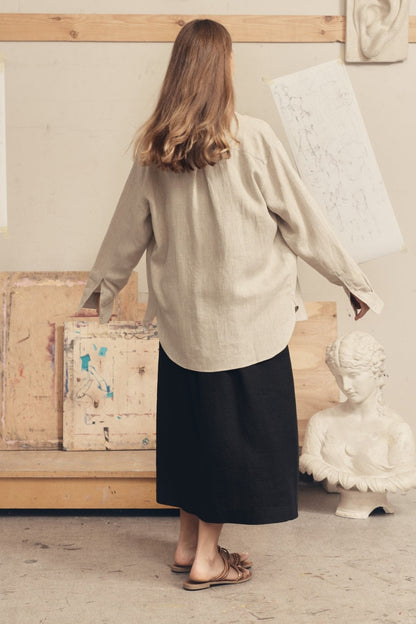 Melange Linen Larch Shirt
