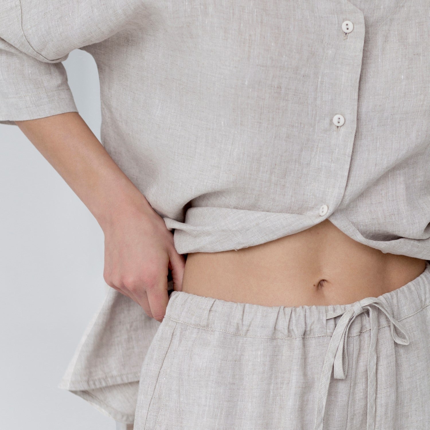 Melange lino Primrose Loungewear rinkinys — naturalusdrabuziai.lt