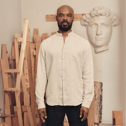 Melange Linen Snapdragon Shirt