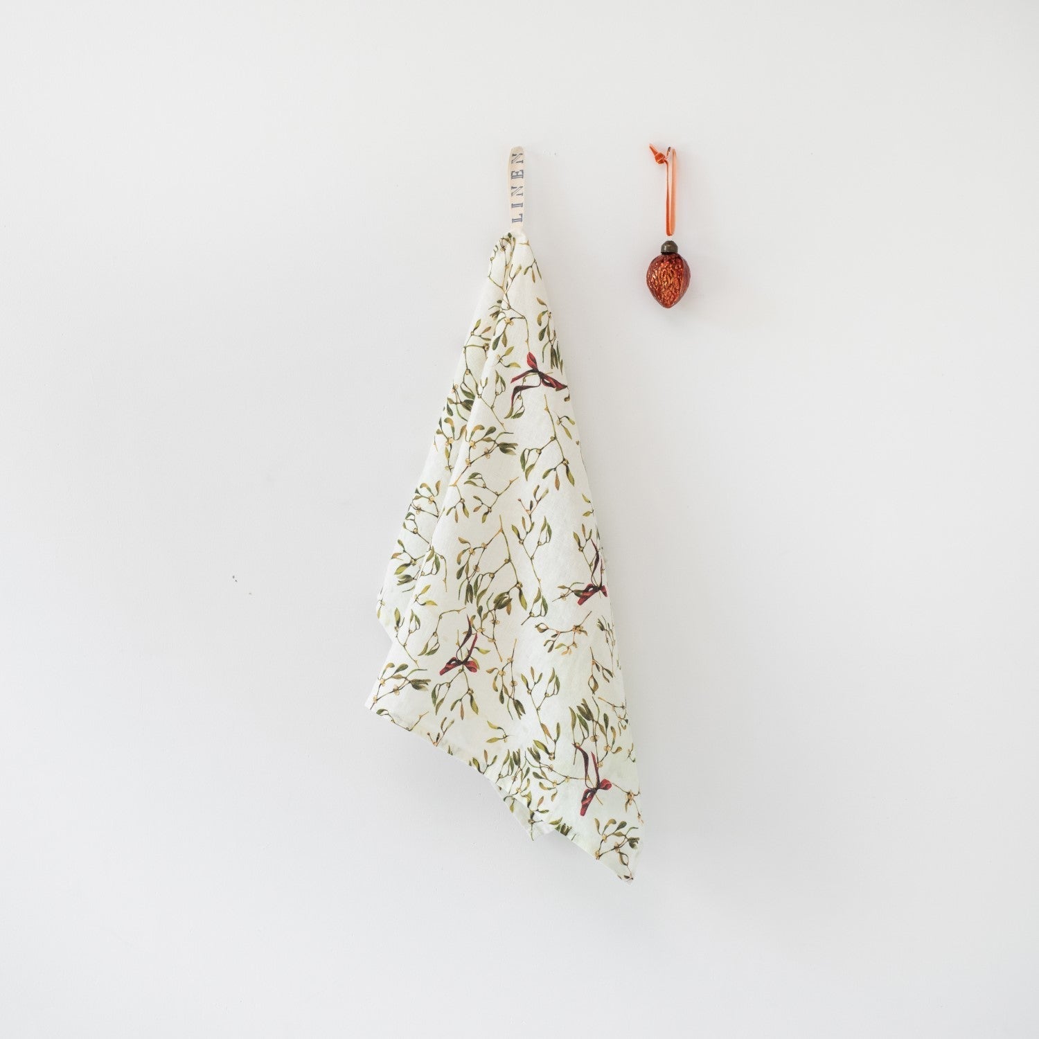 Mistletoe lino virtuvinė servetė — naturalusdrabuziai.lt