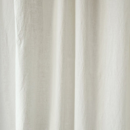Off-White lino Night Time Tie viršus Curtain rinkinys 2 vnt. — naturalusdrabuziai.lt
