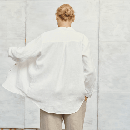 Optical White Linen Azalea Shirt
