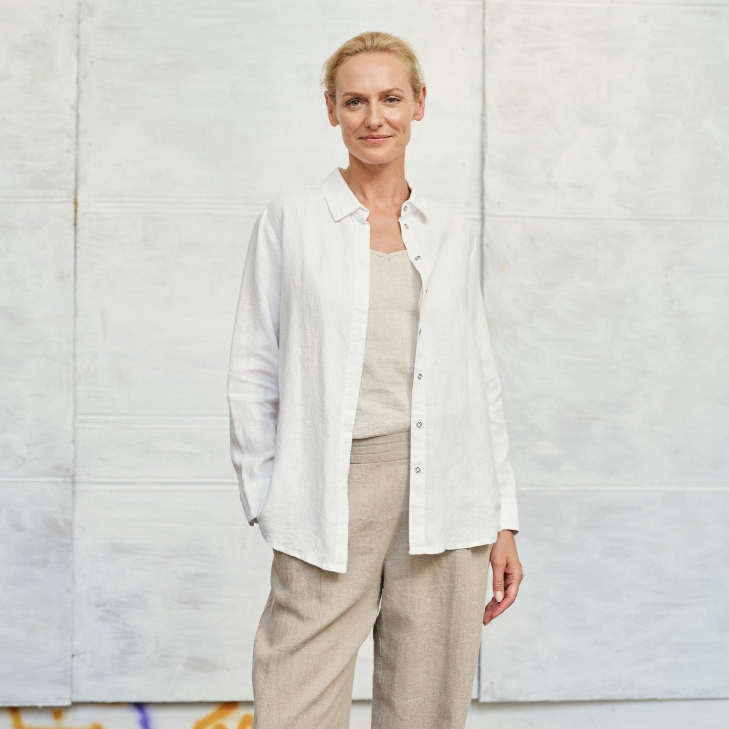 Optical White Linen Azalea Shirt