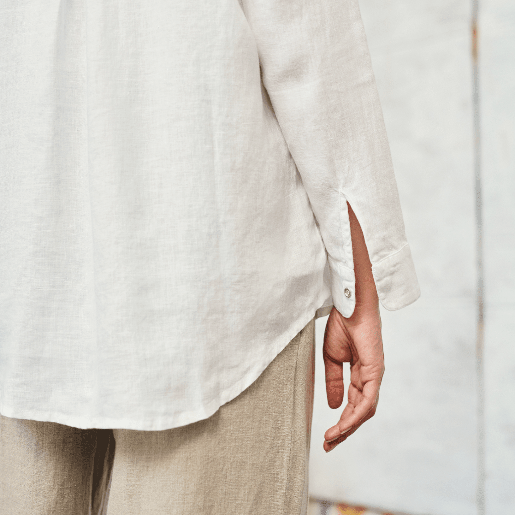 Optical White Linen Azalea Shirt