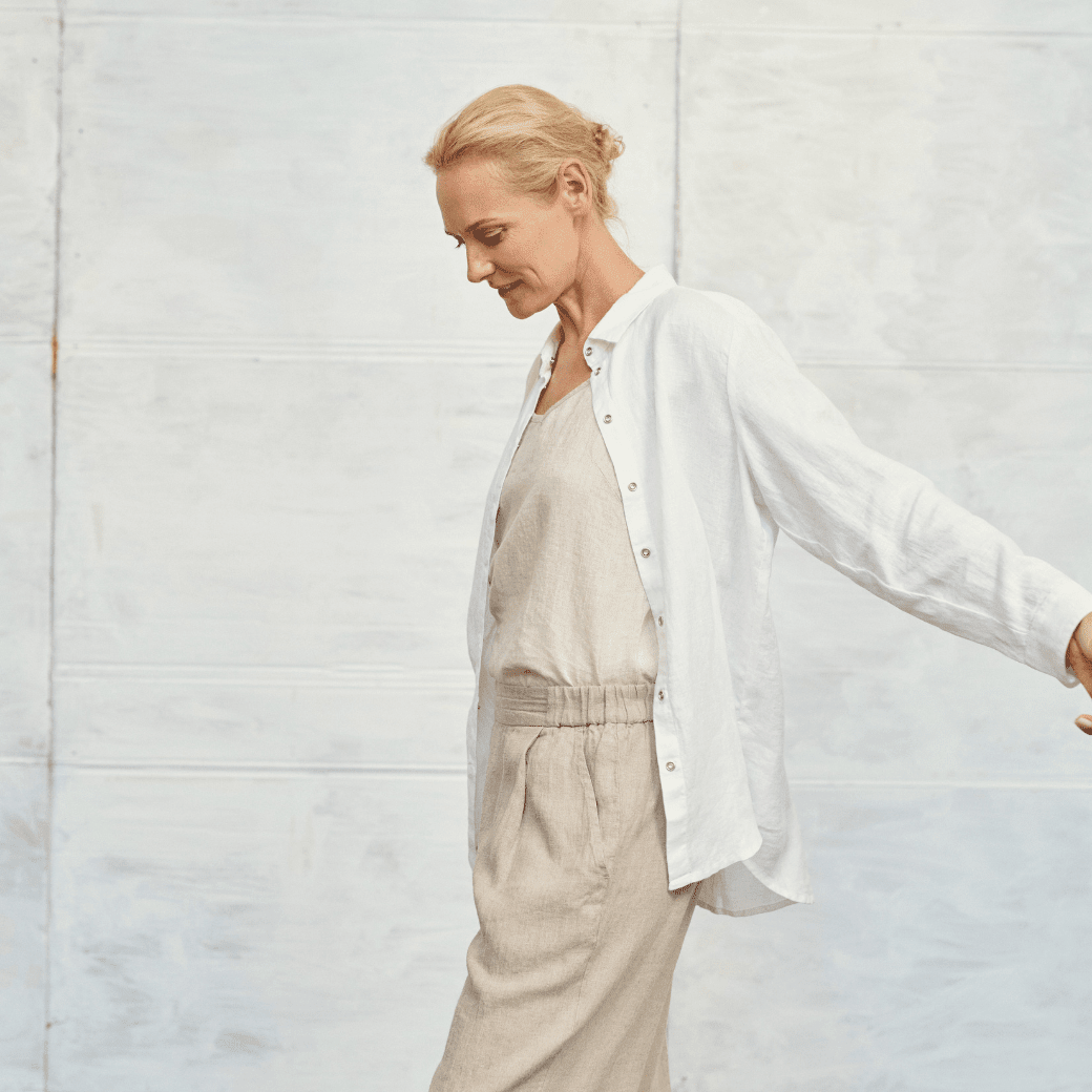 Optical White Linen Azalea Shirt