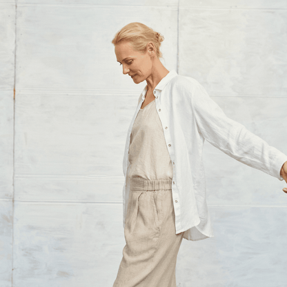 Optical White Linen Azalea Shirt