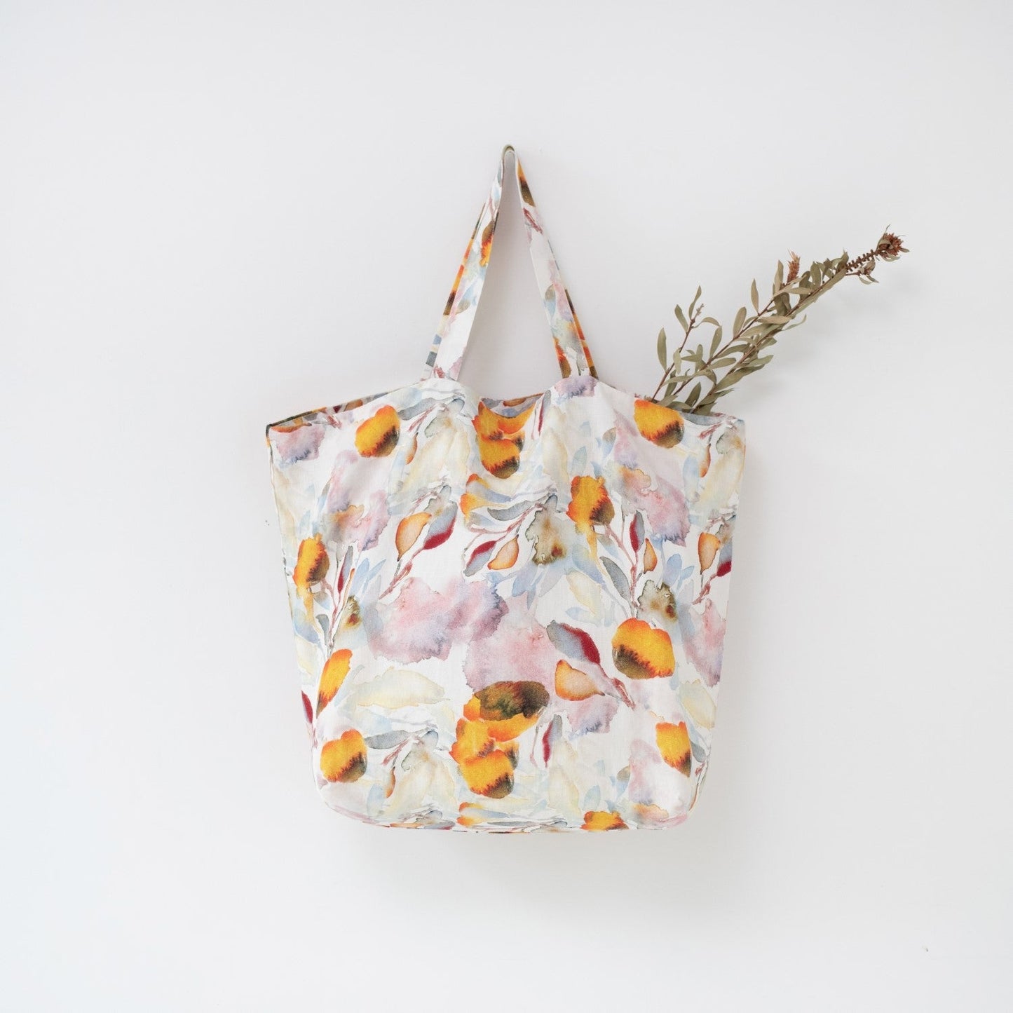 LIMITED EDITION Orange Flow lino didelis krepšys — naturalusdrabuziai.lt