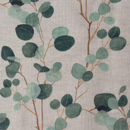 Unwashed Eucalyptus on Light Natural lino Fabric 185 g/sq.m — naturalusdrabuziai.lt
