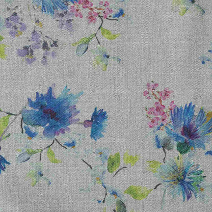 Unwashed Flowers on Light Natural lino Fabric 185 g/sq.m — naturalusdrabuziai.lt