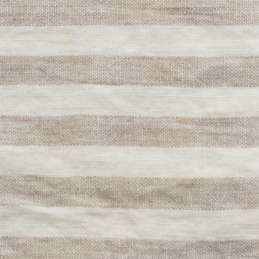 Unwashed Natural Stripes lino Fabric 190 g/sq.m — naturalusdrabuziai.lt